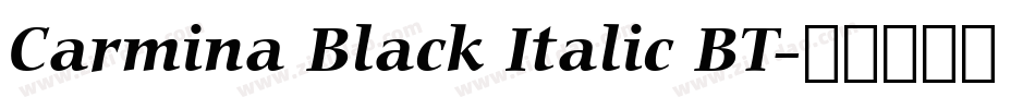 Carmina Black Italic BT字体转换